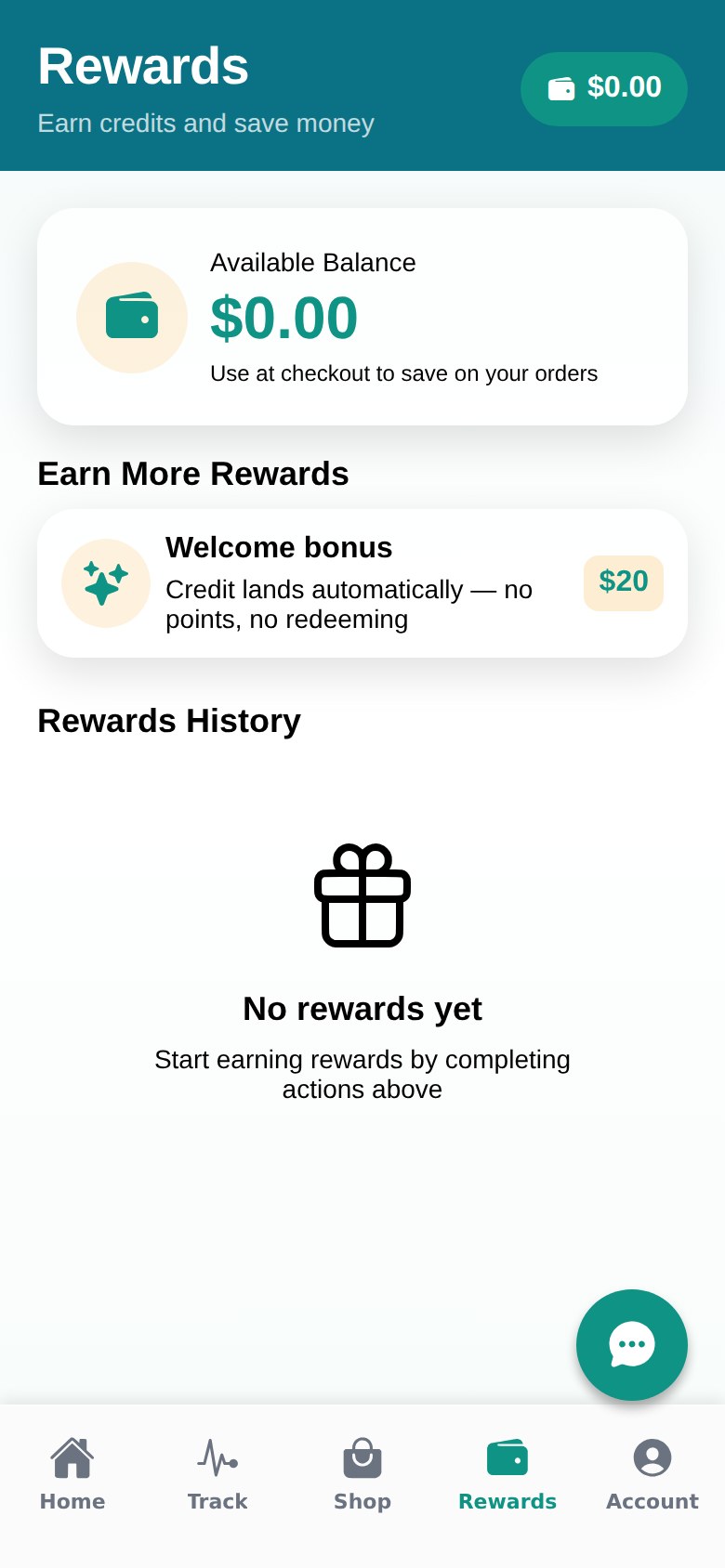 Rewards in the patient app